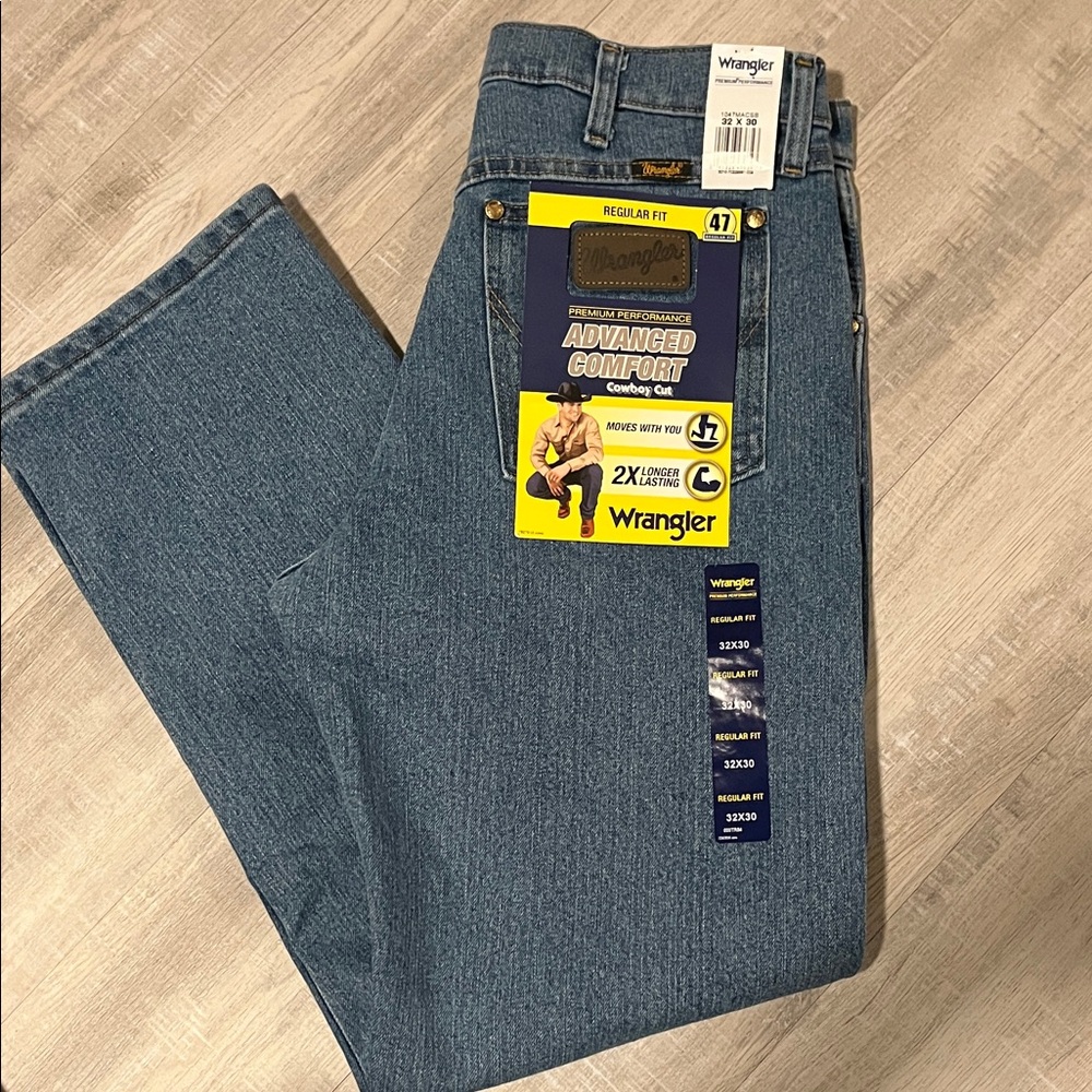 NEW Mens Wrangler Cowboy Cut Advanced Comfort Jeans 32X30